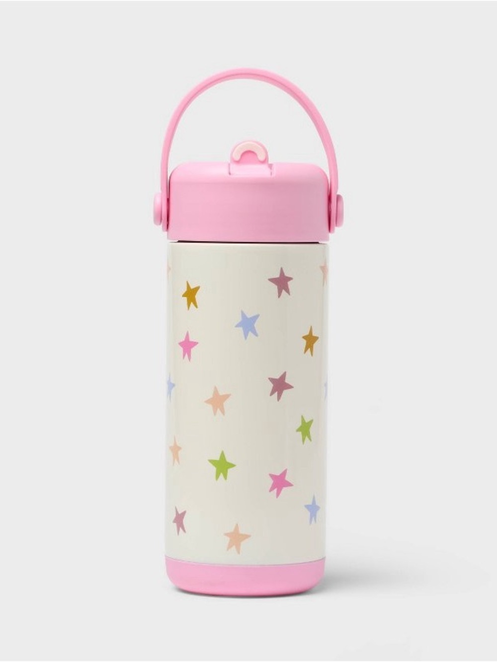 Pillowfort 13.5 oz  kid insulated Tumbler Bottle 13 oz pink white stars girl